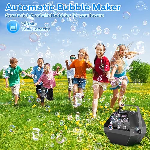 Miniatura 2 de Theefun Bubble Machine 800 Bubbles Per Minute Bubble Maker for Toddlers Kids Portable Plug-in Bubble Blower for Party Wedding Camping-Professional