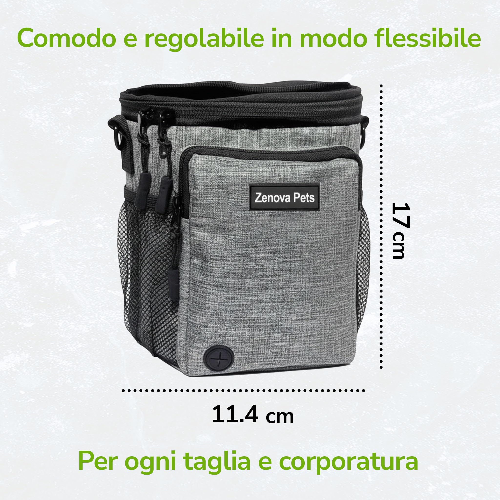 Borsa per Bocconcini per Cani – Borsa da Allenamento Pratica con Cintura Extra – Borsa per Allenamento Cani & Passeggiata – Sacchetto Robusto e Resistente all'Acqua per Cibo e Bocconcini per Cani