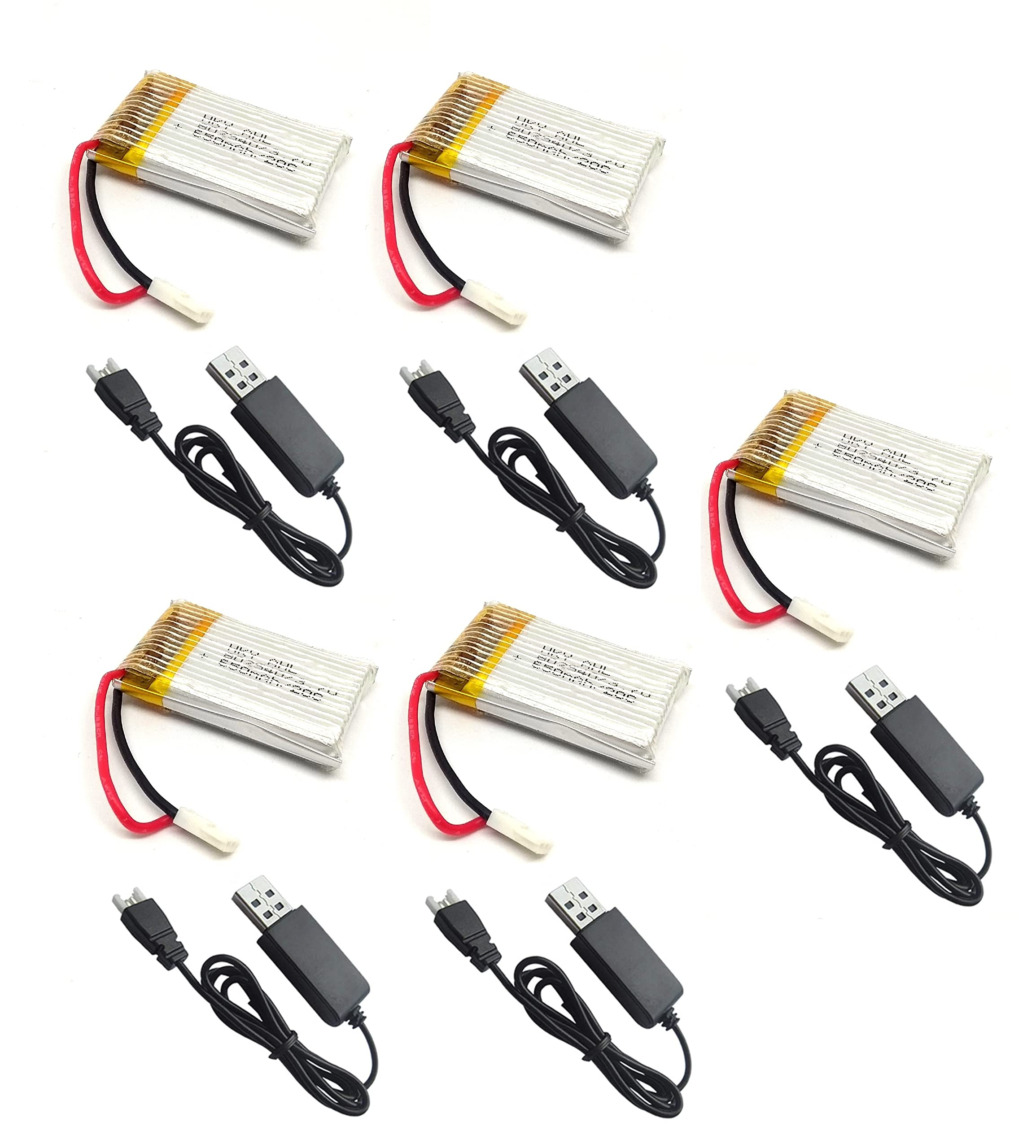 INVENTO 5Pcs 3.7V 650mah Battery 1 Cell 20C Lithium Polymer Lipo with USB Charger for Mini Drones Quadcopter Helicopter RC Plane (B0B1YVNNMC) Amazon Price History, Amazon Price Tracker