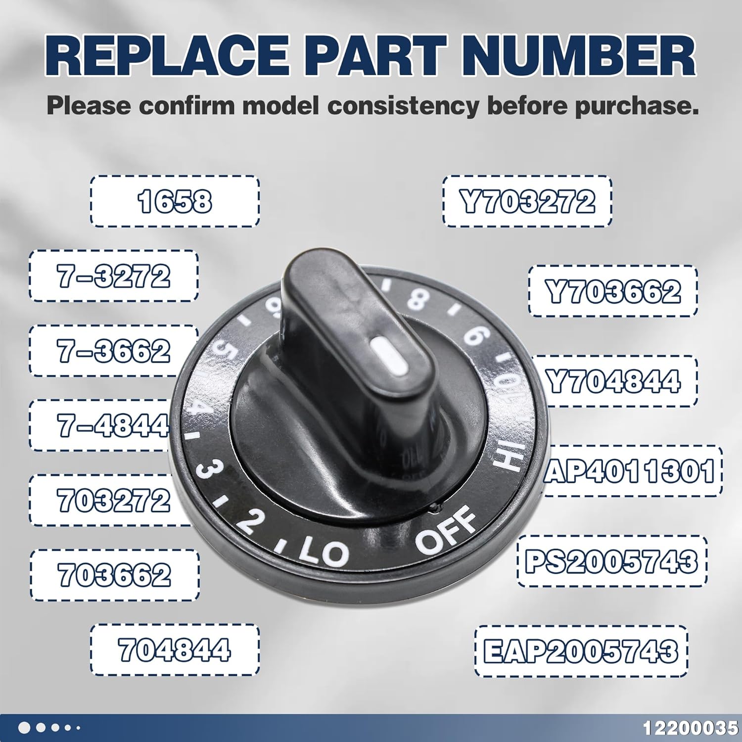 12200035 Cosamatcozon Upgraded Top Burner Control Knob Kit - Compatible with Some Jenn Air, Kenmore and Whirlpool Ranges or Ovens
