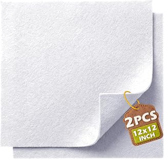 White Soft Felt Sheets for Crafts – 12 x 12 Inch, 1.6mm Thick, 2 Pack Premium Felt Fabric for Sewing, Handmade Crafts, DIY Projects, School & Home Art Supplies