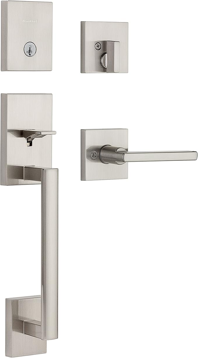 Kwikset San Clemente Front Door Lock Handle and Deadbolt Set, Entry