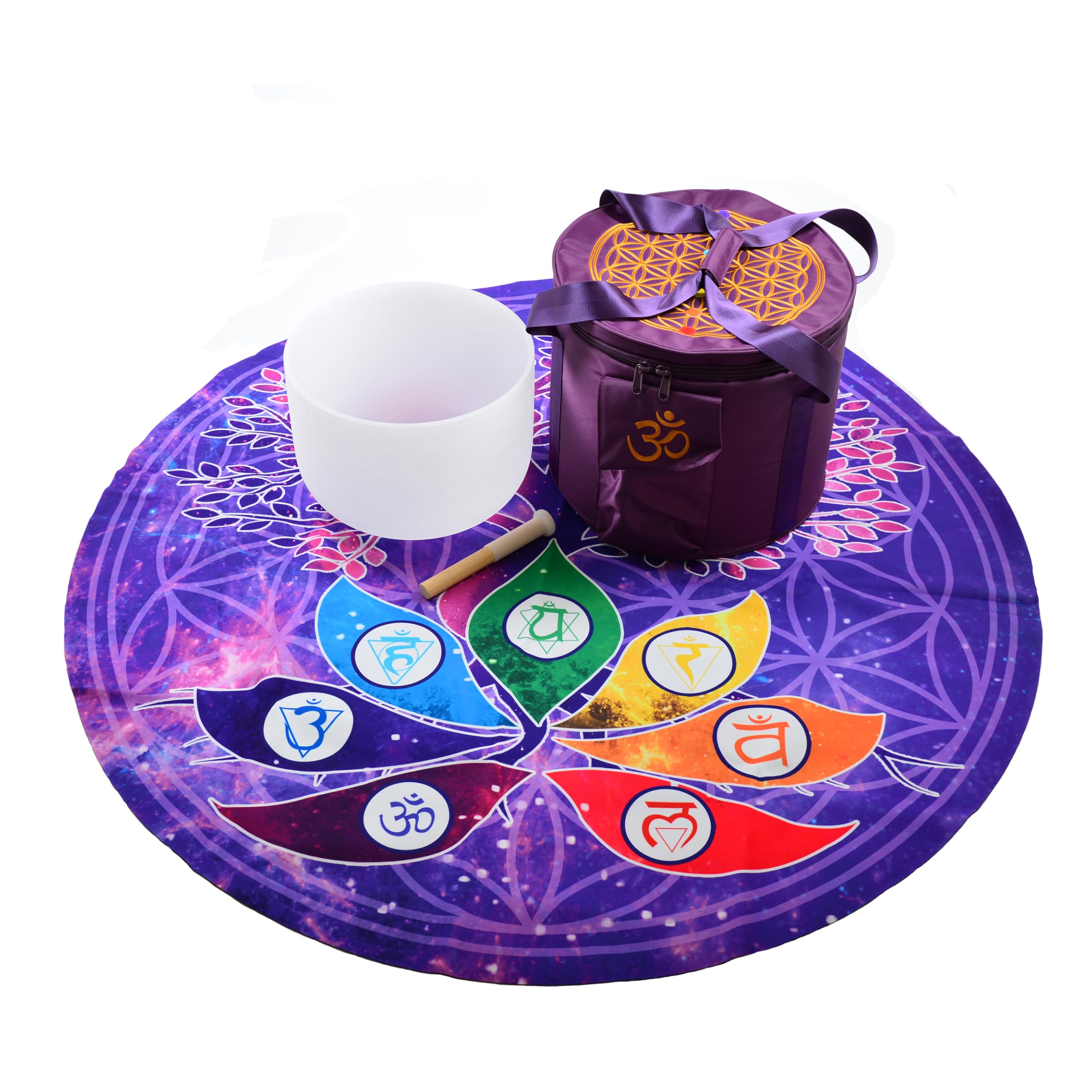 FMTY Perfect Pitch Crystal Singing Bowl 14 inch Washable Healing Bowl Cushion 52