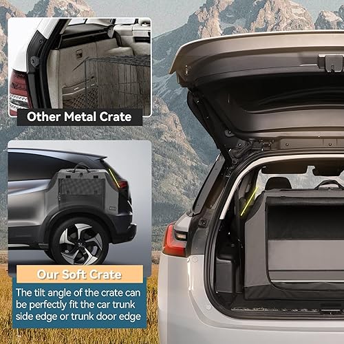 Miniatura 3 de Petsfit Jaulas para perros, 36 pulgadas de largo x 24 pulgadas de ancho x 23 pulgadas de alto, cubierta de tela ajustable por tubo de hierro en