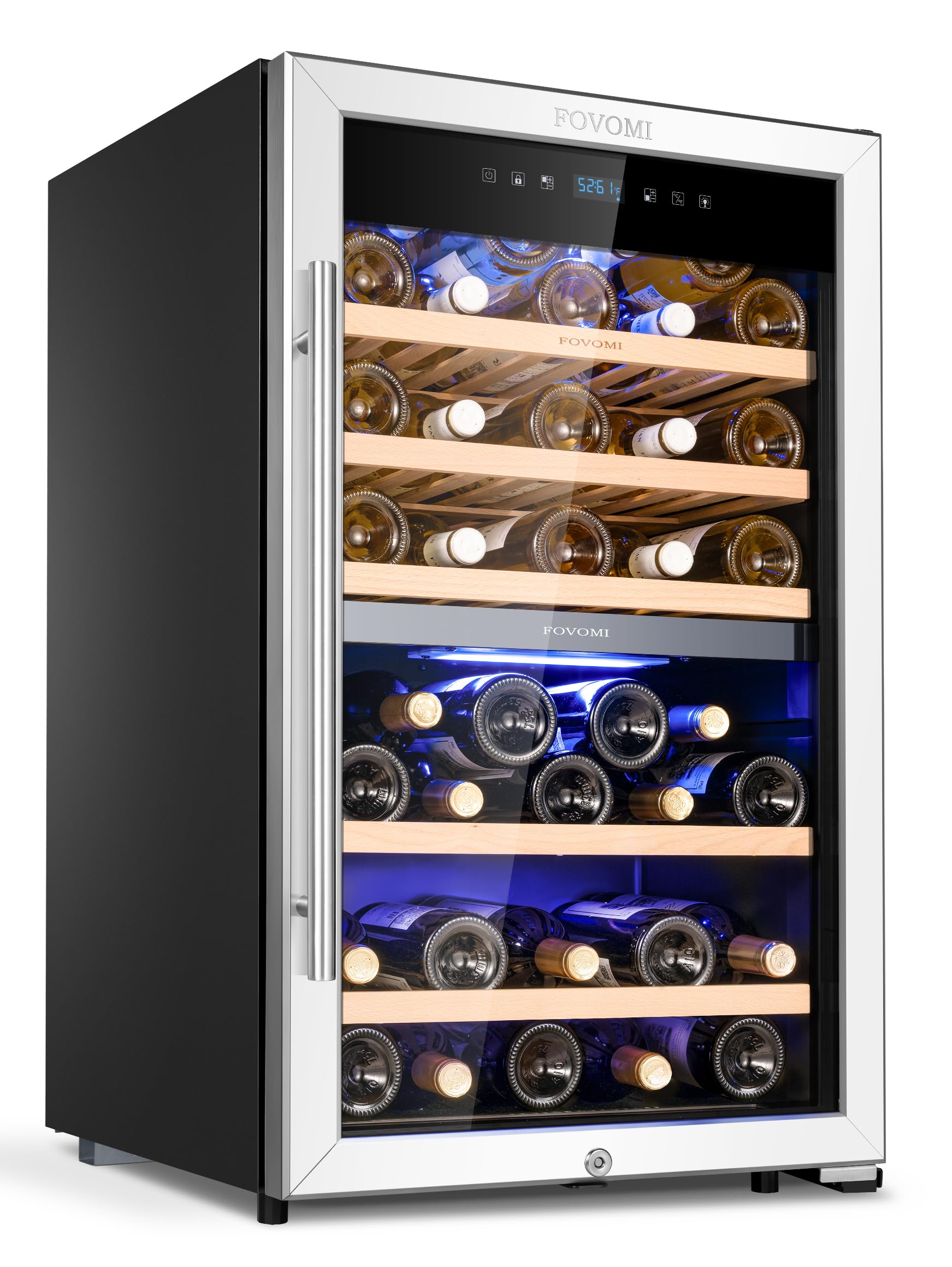 FOVOMI Wine Refrigerators Wine Cooler Fridge 31-Bottle Freestanding
