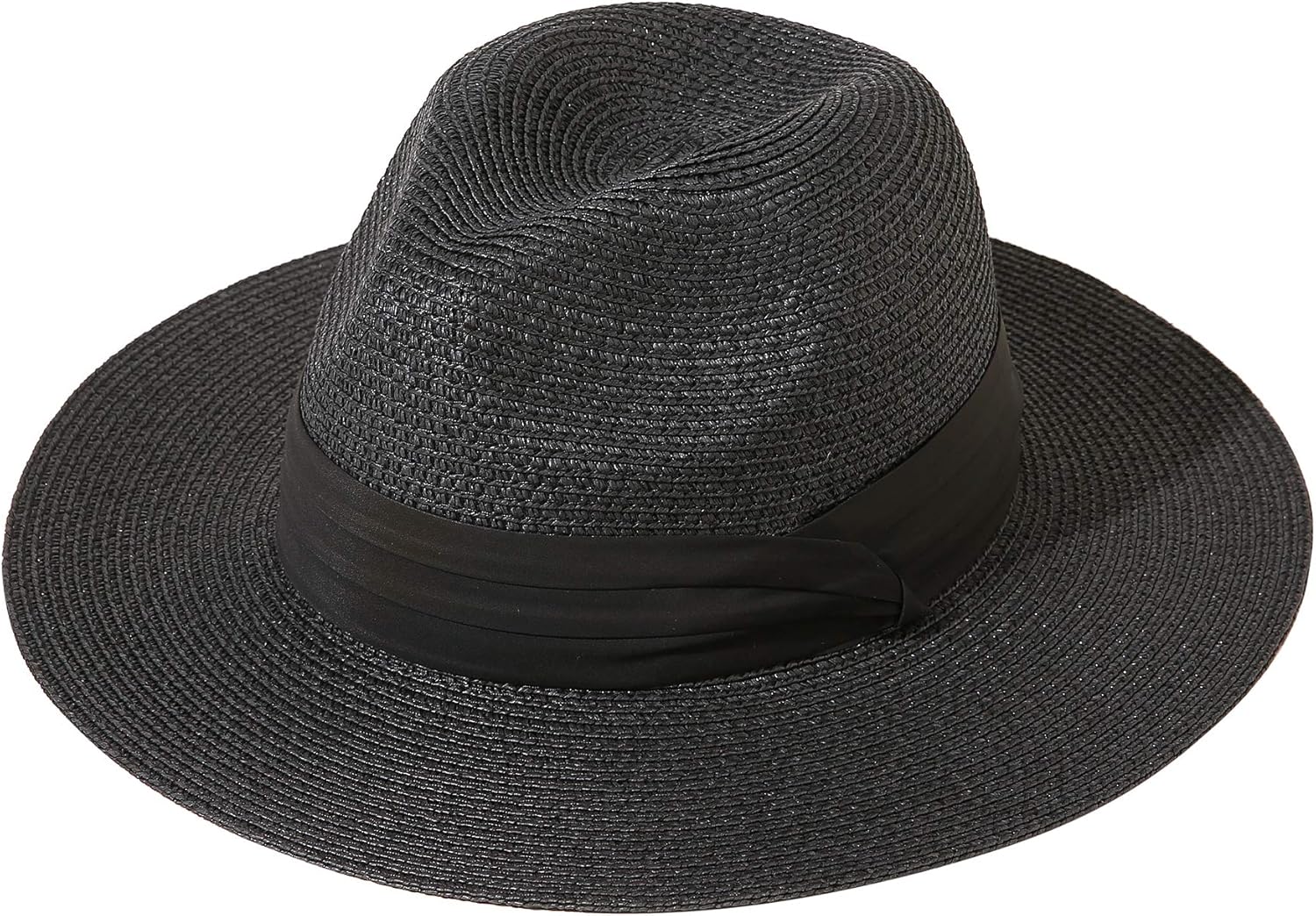 JOYEBUY Womens UPF50 Foldable Summer Straw Hat Wide Brim Fedora Sun Beach hat
