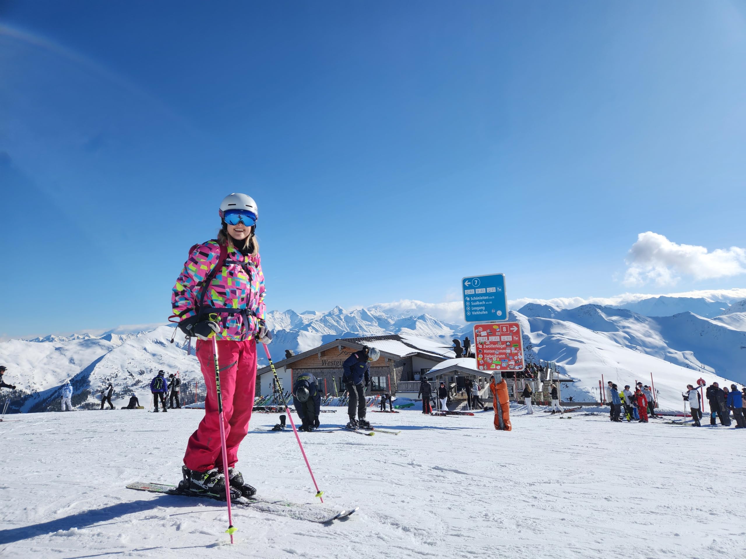 Skijacke Disco - 80'er Jahren Neon Print - Winterjacke - Wasser- und Winddicht - Unisex - Print - Größe S-XXL