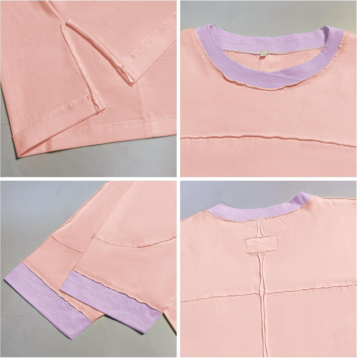 Songling Womens 3/4 Length Sleeve Casual Loose Fit Summer Tee Shirt Basics Cotton t Shirts Trendy Tops - Image 4