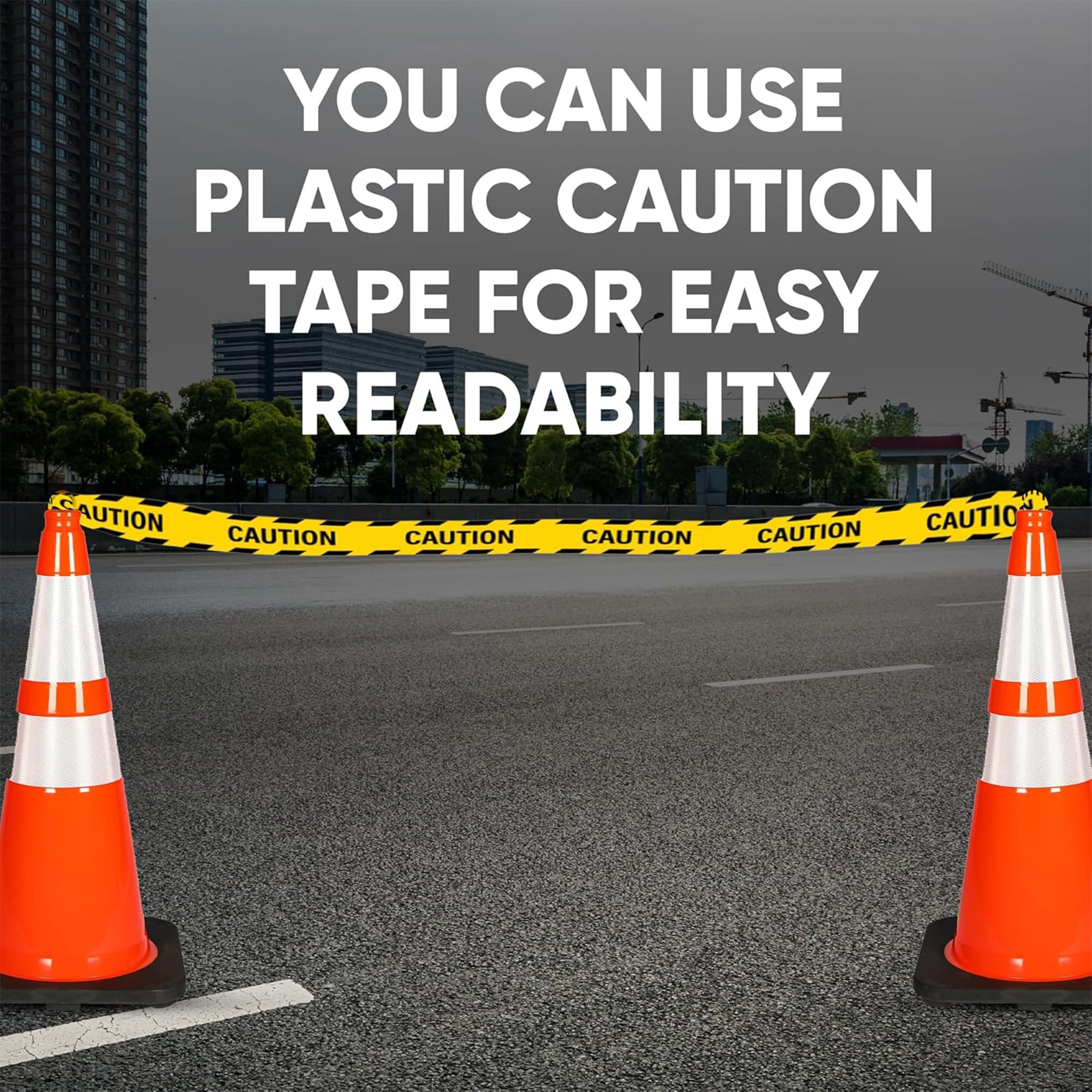 Cono de PVC de 28 pulgadas – 8 piezas de alta visibilidad estructuralmente estable para tráfico, estacionamiento y seguridad en la construcción | Ideal para control, zonas de construcción y seguridad