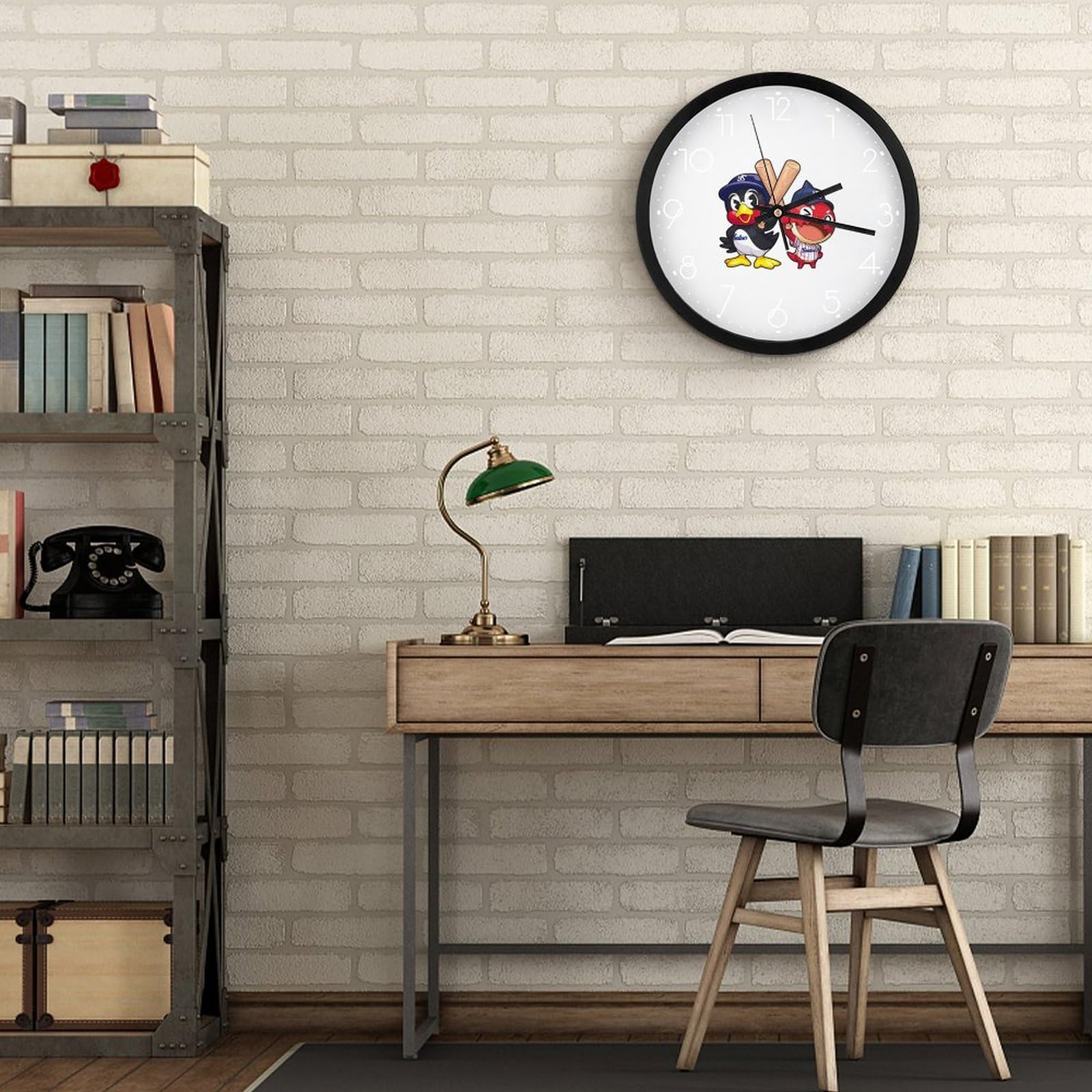 Amazon.co.jp: 東京ヤクルトスワローズ つば九郎 掛け時計 電池式 時計