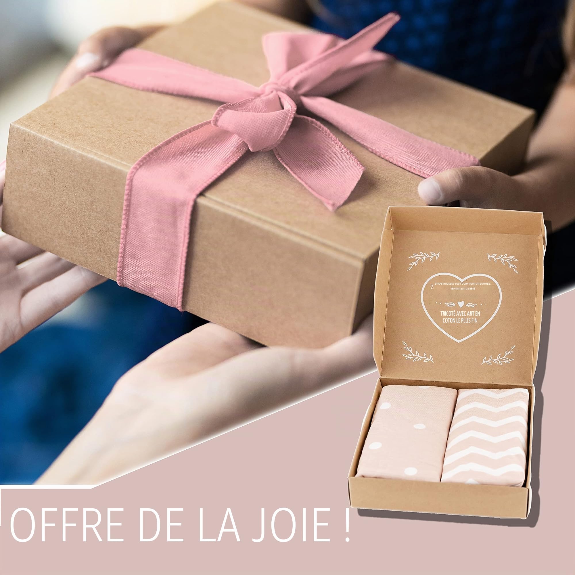 mimaDu – Lot de 2 Drap Housse pour bébés en 100% Coton Oeko-Tex 80 x 40 cm, également adapté pour 78 x 36 et 80 x 35 pour poussettes, Lits bébé, Matelas bébé, Berceau, Couffins (Vieux Rose)