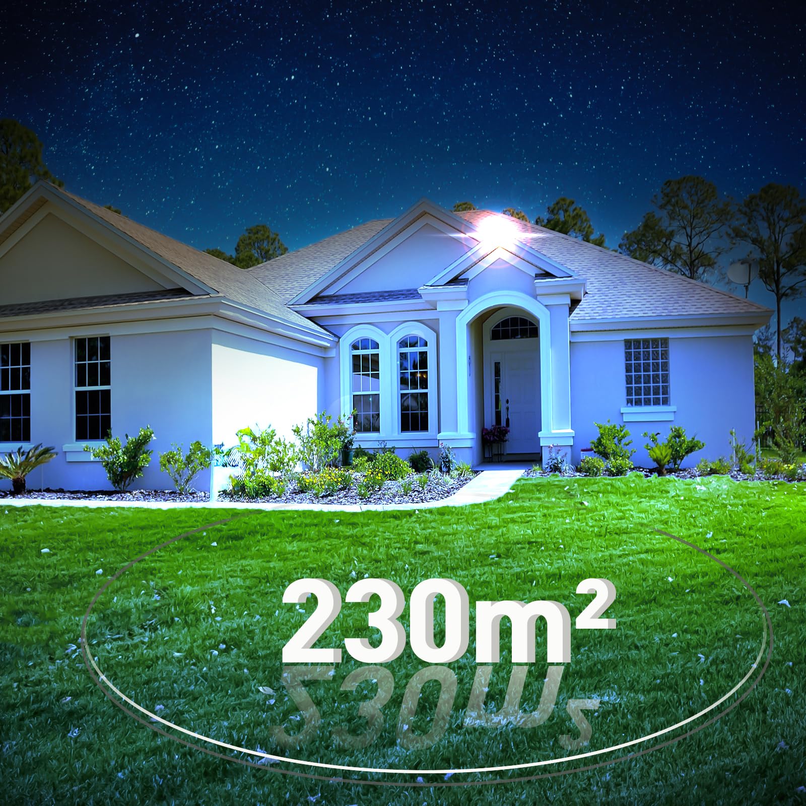Foco LED Exterior 400W 40000LM Potente Proyector Con Ángulo de Haz Amplio, IP67 Impermeable Floodlight Blanco Frío 6500K Para Jardín, Patio, Arena, Pista