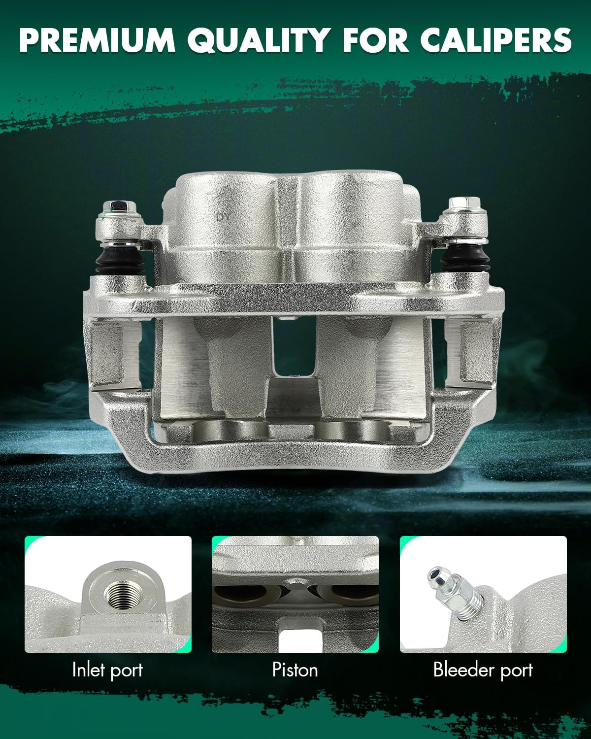 SCITOO 18B4934 18B4935 Rear Left & Right Disc Brake Calipers w/Bracket Fit For Chev For Express 2500 2003-2020,For GMC For Savana 3500 2003-2020, Double Pistons