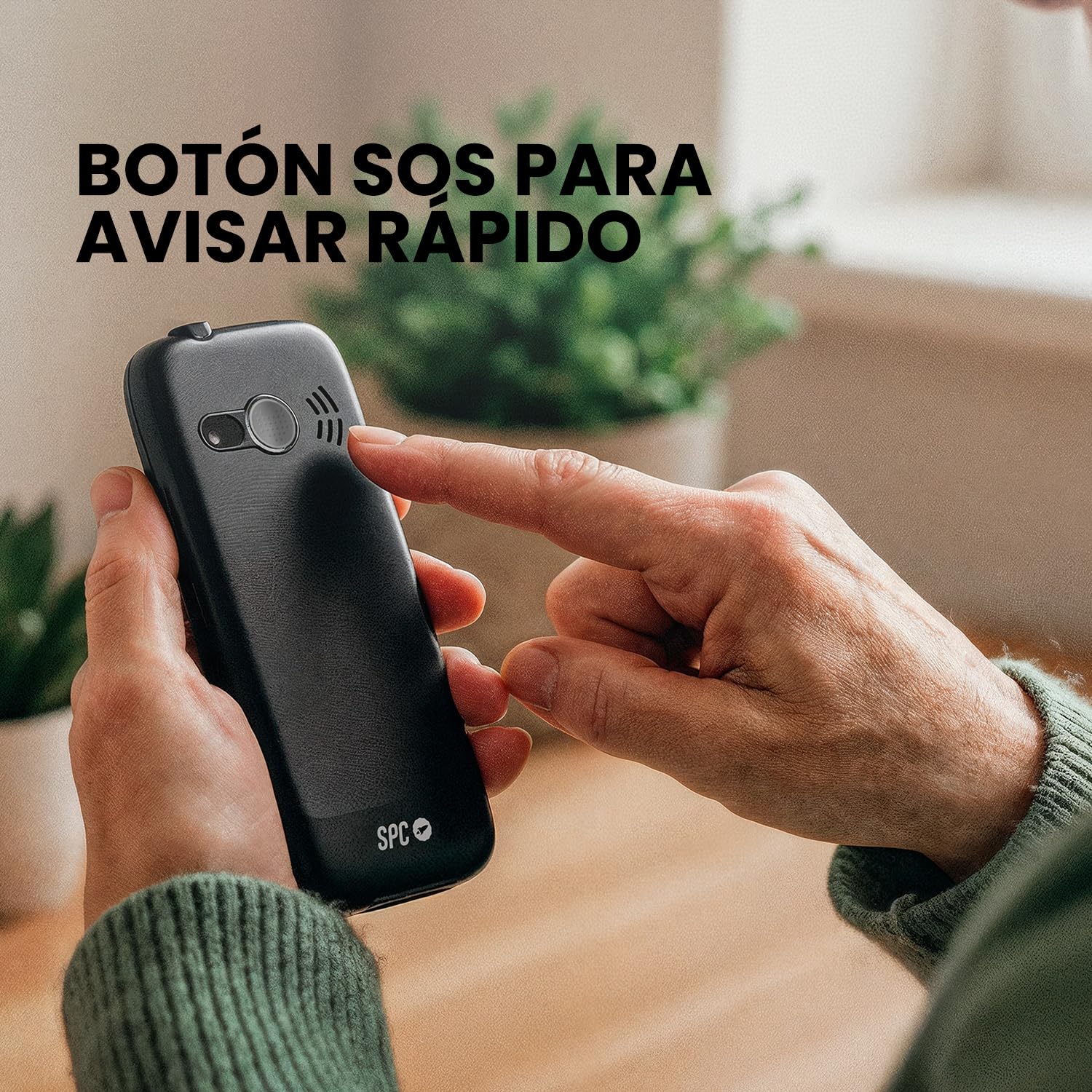 SPC Fortune 2 MAX - Teléfono móvil para Mayores, 4G y Base de Carga | Pantalla 2,4" antirrayaduras, Teclas Grandes, Timbre 104dB, Botón SOS, ICE y Configuración Remota
