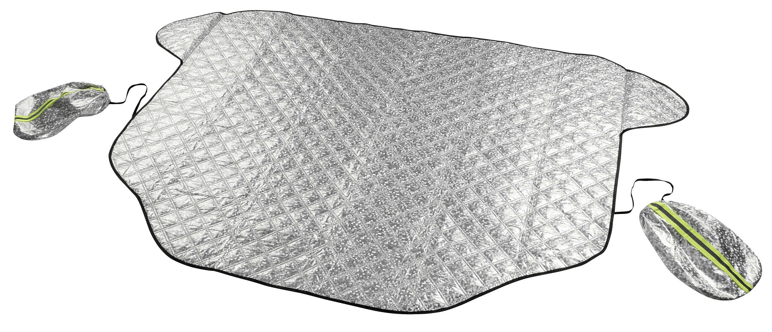 WALSER Premium Sonnenschutz Auto Frontscheibe mit Seitenspiegelschutz S, Frontscheibenabdeckung Sommer, UV-Schutz Hitzeschutz Windschutzscheibe, Sonnenblende Autoabdeckung faltbar, PKW 147x120 cm
