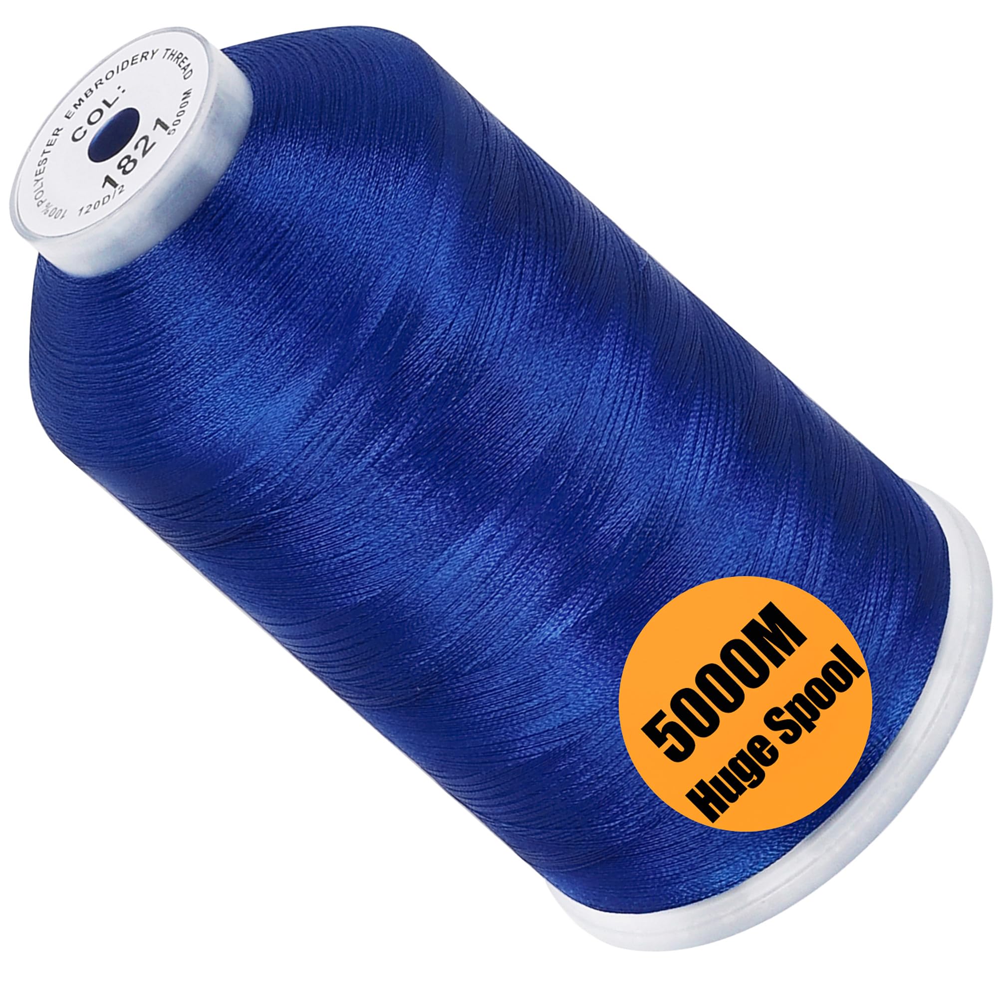 New brothread 5000M Huge Spool Embroidery Machine Thread - Christmas Blue