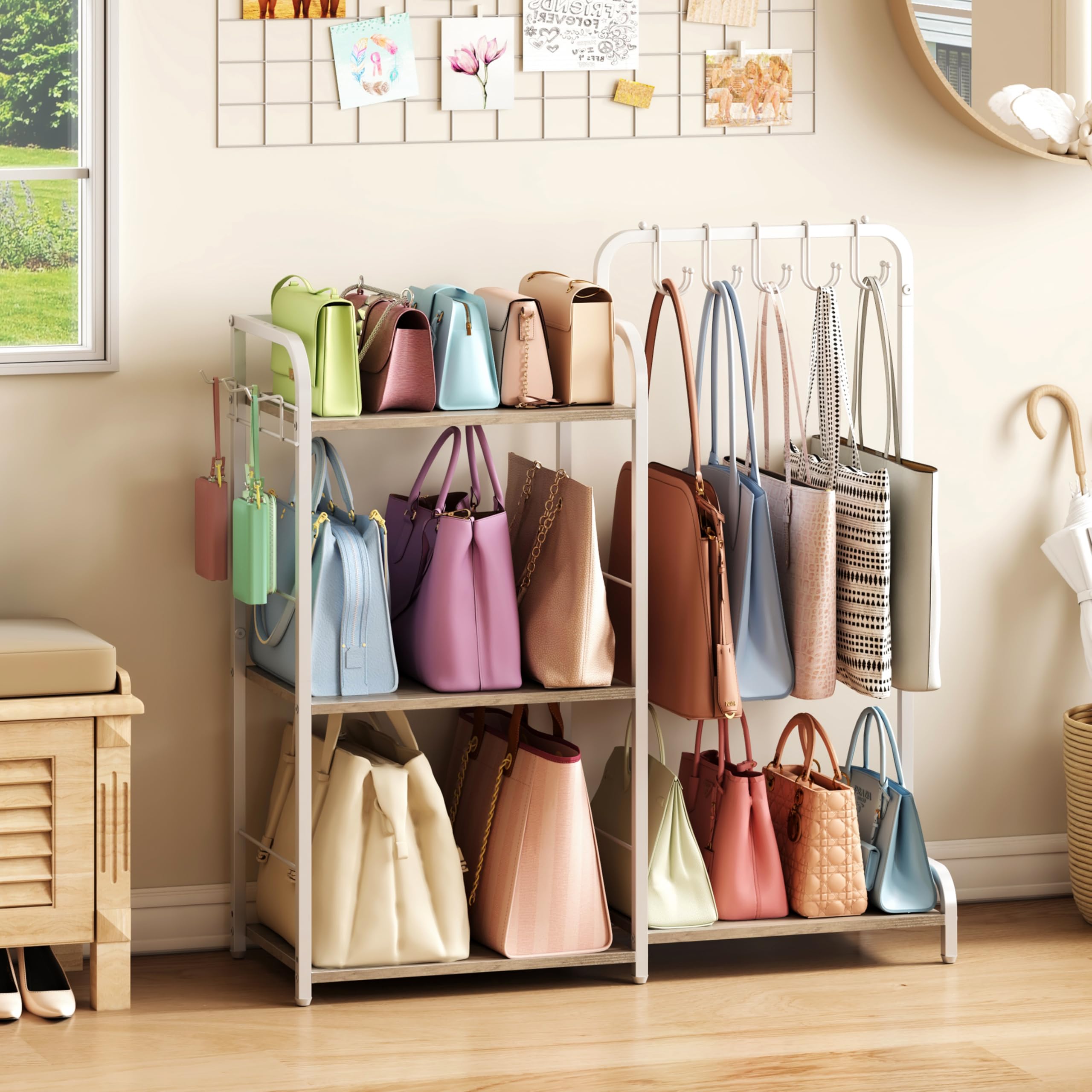 Shelf Designer Bag Storage Ideas Purse Shelf Aquzee Storage, Tier