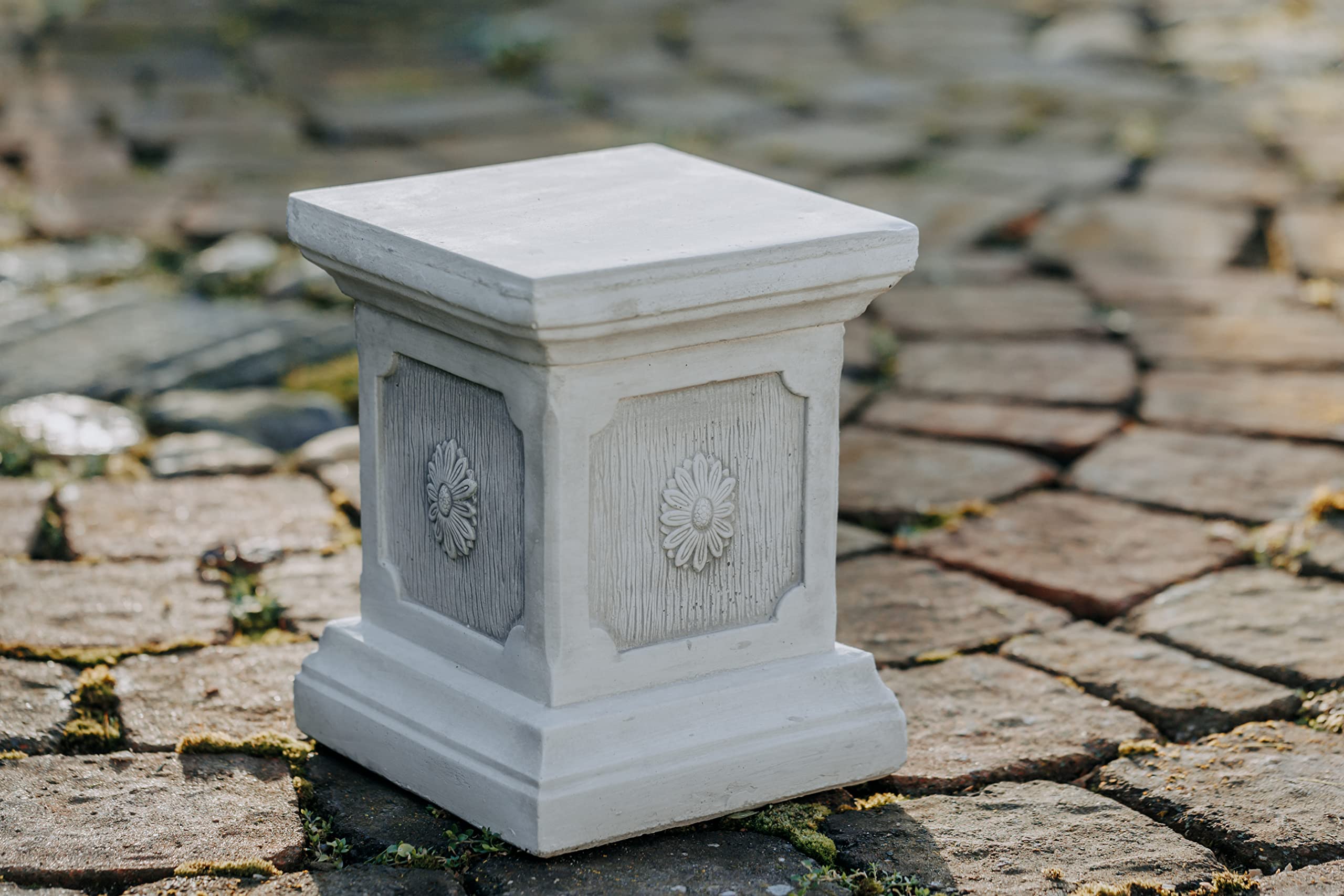 gartendekoparadies.de Joli motif de socle : fleur en pierre reconstituée, résistant au gel
