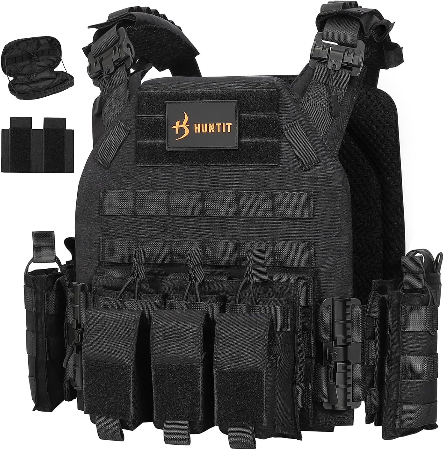 HUNTIT Tactical Vest Fully Adjustable Tactical Molle Vest