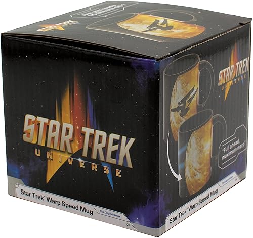 Miniatura 8 de Star Trek - Taza de Warp de nave estelar que cambia el calor, añade café y el USS Enterprise entra en velocidad de deformación