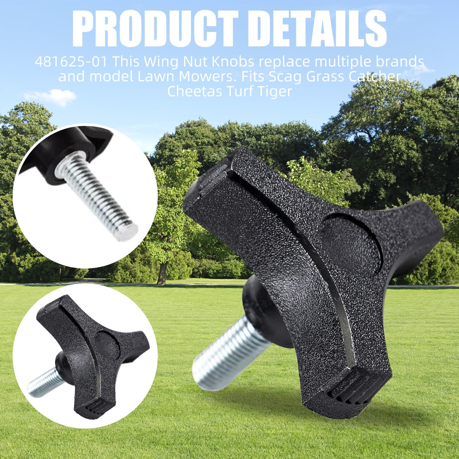 Amazon.com : 481625-01 Mower Deck Wing Nut Knob 3/8-16, Fits