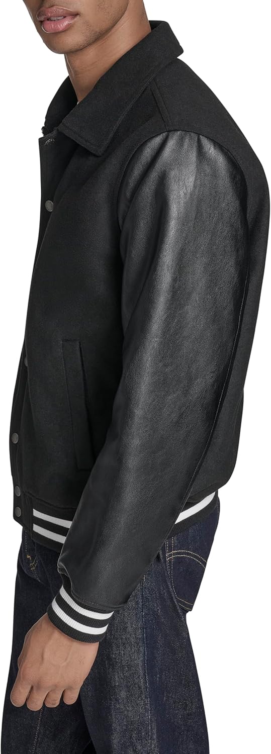 Levi's Men's Mixed Media Letterman Varsity Jacket - Image 3