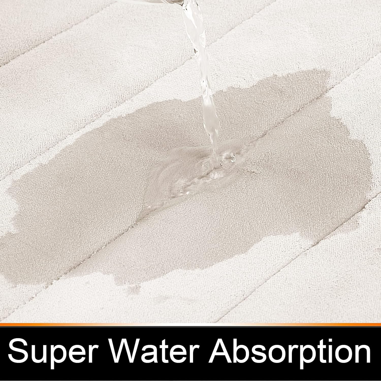 Yimobra Memory Foam Bath Mat, Super Soft Absorbent Bathroom Rug Non Slip, Quick Dry, Machine Washable Floor Carpet for Tub Shower, Home Decor Accessories, 24x17, Cream - Image 4