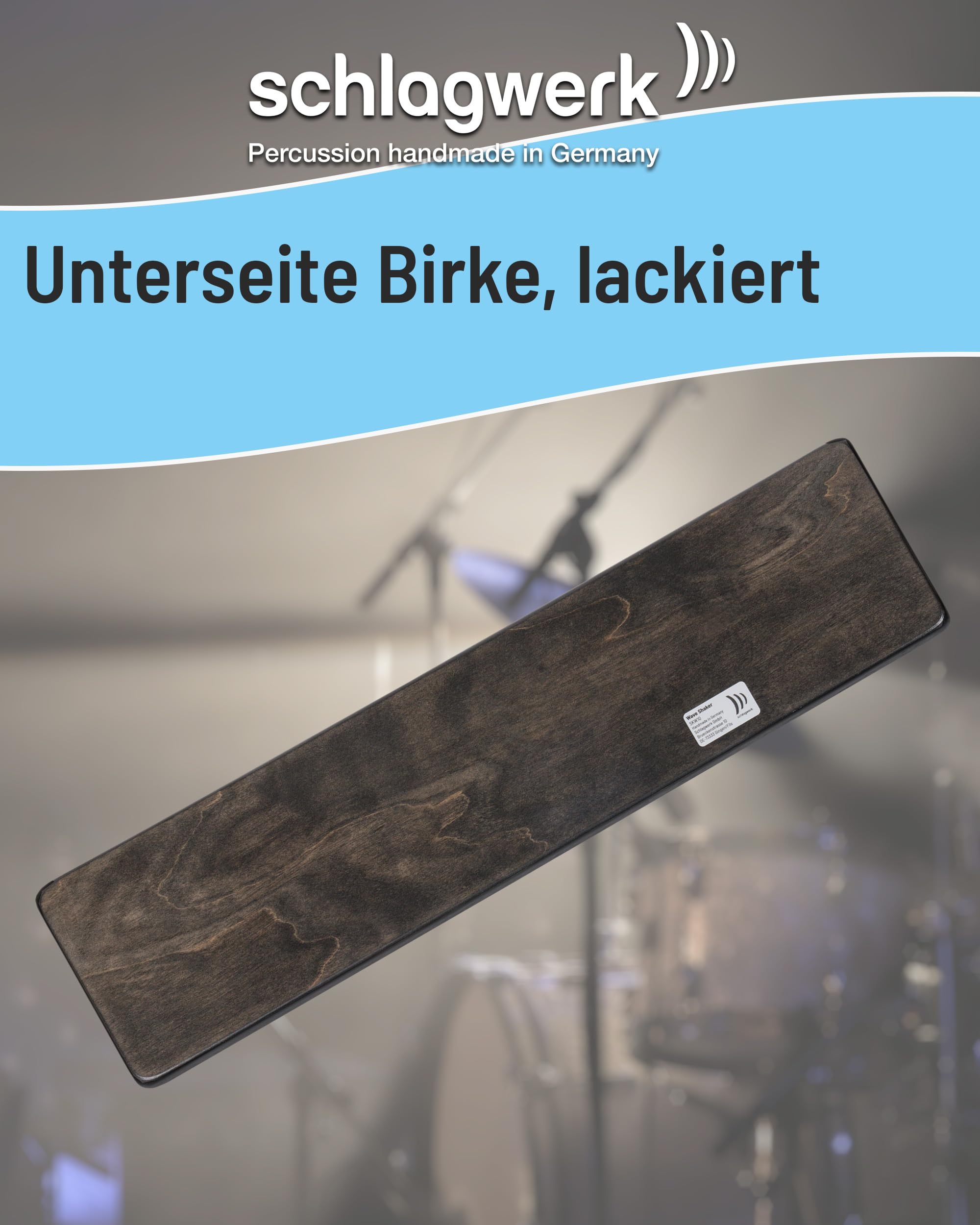 Schlagwerk SKW10 Wave Shaker - Einzigartiger Rhythmus Shaker mit Welleneffekt und Brandungseffekt - Wellenrauschen - Wasser Soundeffekt - Percussion Musikinstrument aus Holz - Made in Germany
