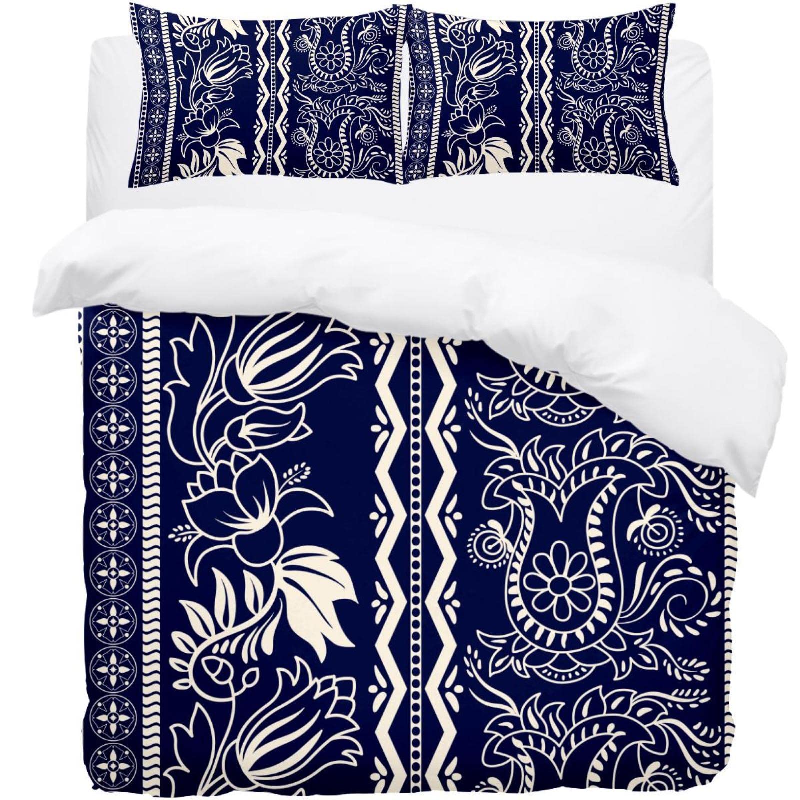 Housse de couette thermique et moelleuse pour lit vintage bohème chaude et douce