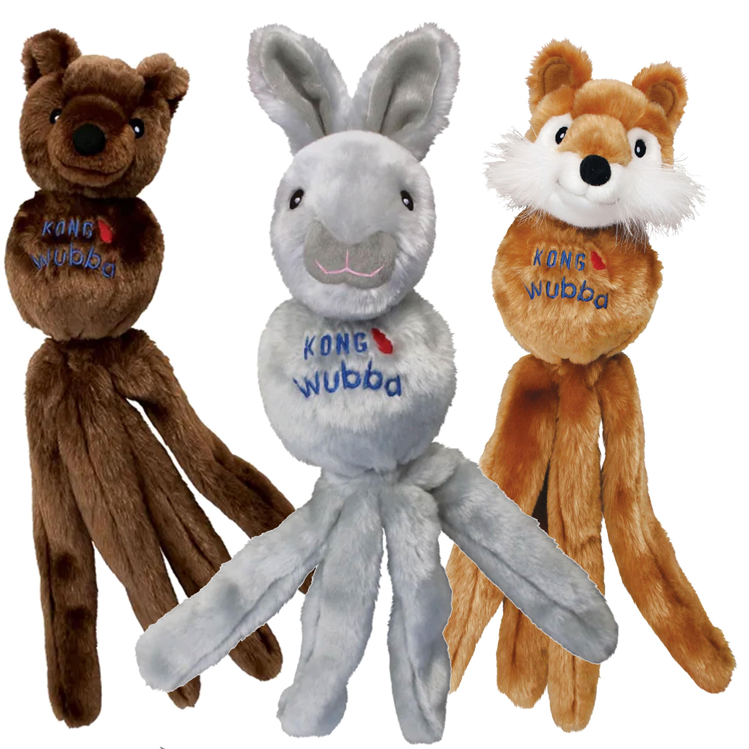 Wubba Friend Dog Toy - Interactive Squeaky Plush with Tugging Tails for Fetch, Chew, and…