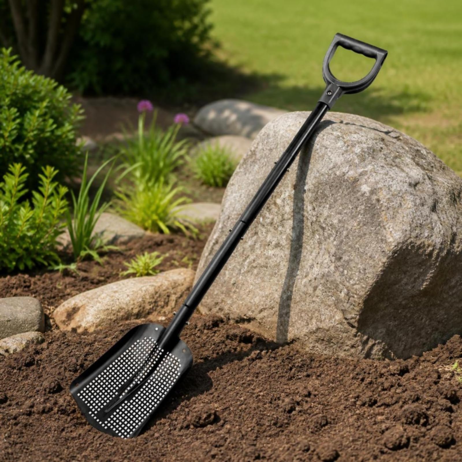 Pala Cribado smontable Pala Perforada Ajustable Herramienta para Jardineros, Labores l Campo