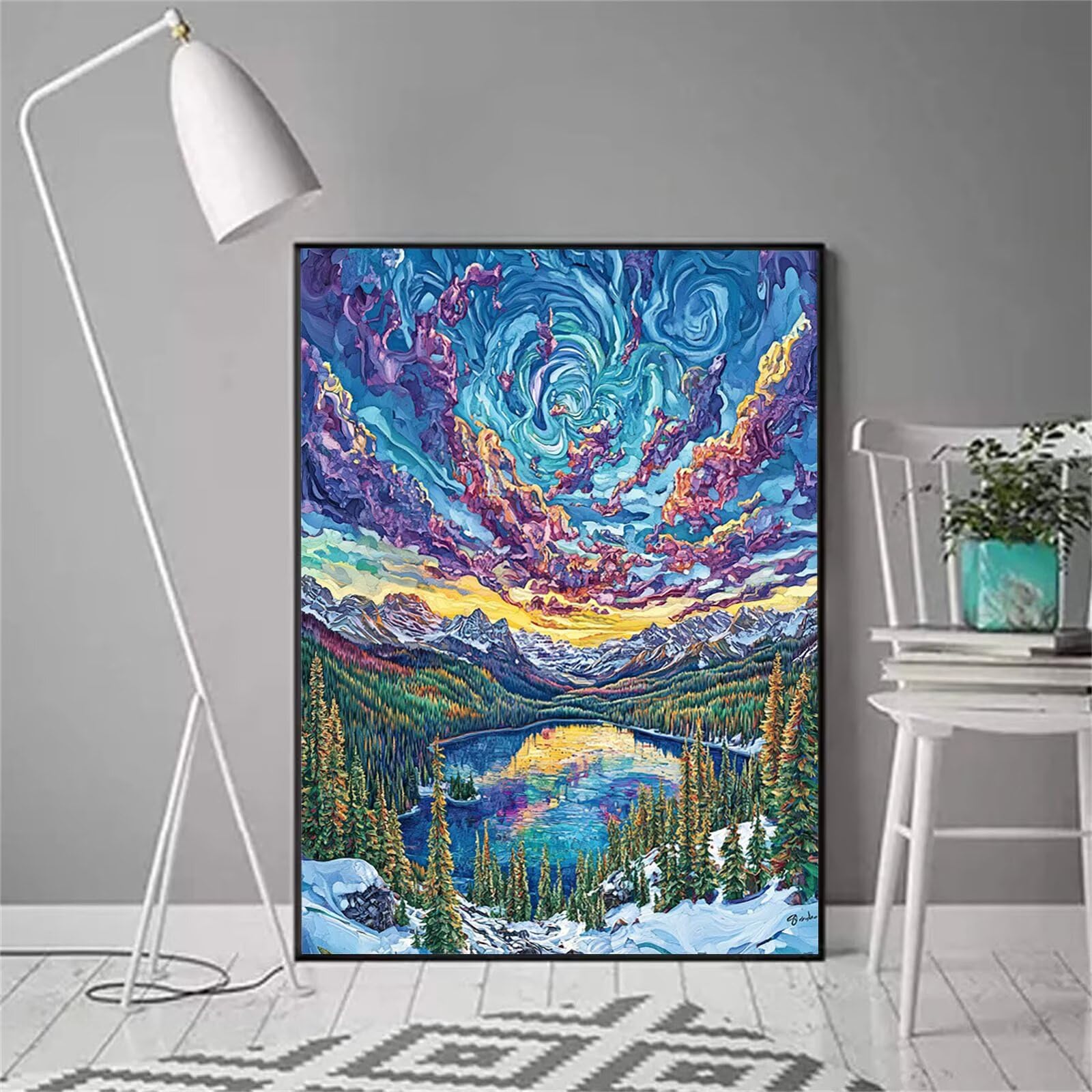 Zestawy do sztuki diamentowej dla dorosłych, 5D diamentowy obraz Dream Crystal Arts and Crafts dla dorosłych, haft krzyżykowy, cekiny, klejnoty, obrazy artystyczne, jezioro po numerach, do dekoracji