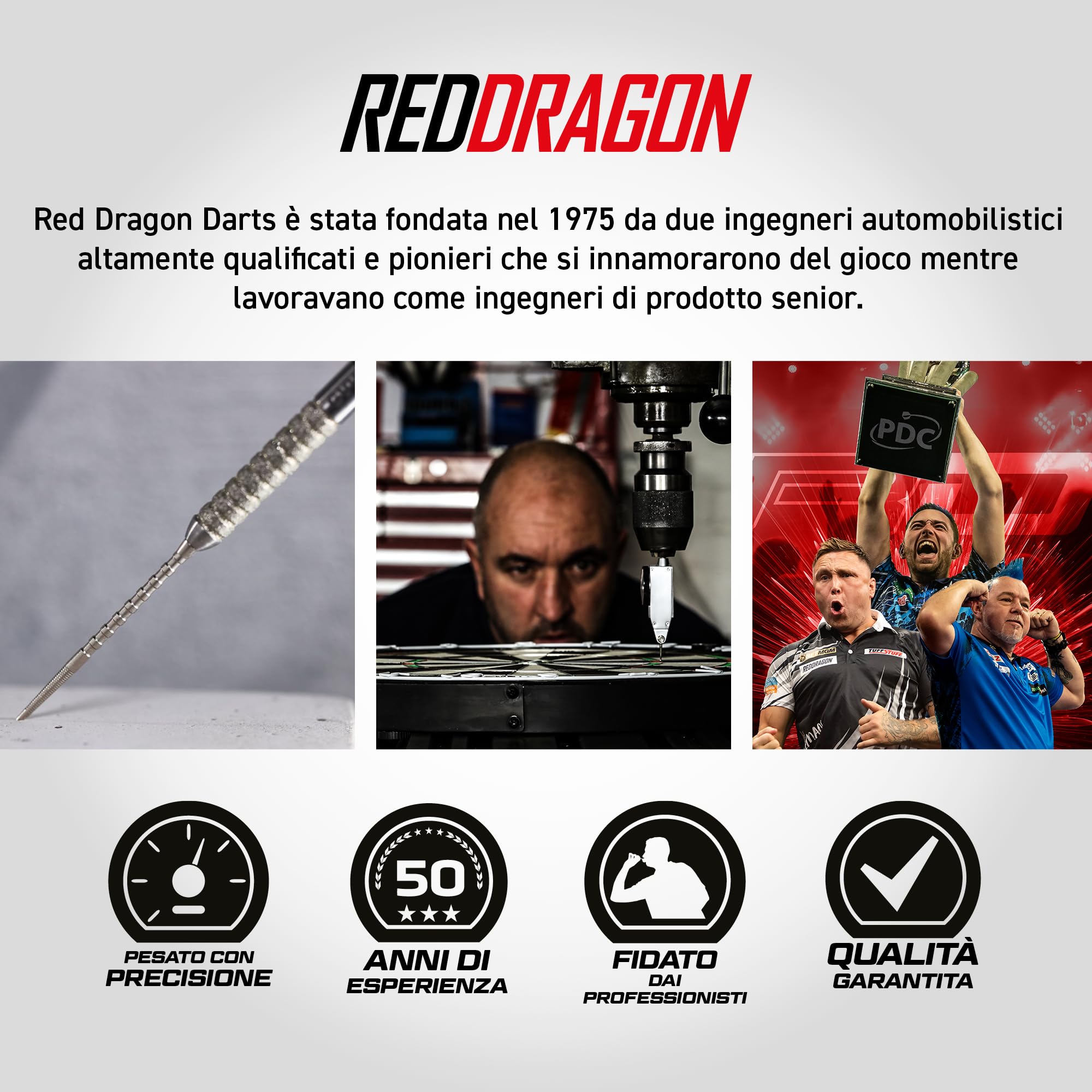 RED DRAGON Gian Van Veen Tour Edition Series - Freccette professionali in acciaio da 21 g, set di freccette professionali al 90% in tungsteno, con alette e steli