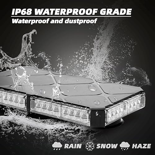 Miniatura 7 de Luces estroboscópicas de techo magnéticas ámbarblancas para camiones, luz de advertencia y emergencia para vehículos y automóviles