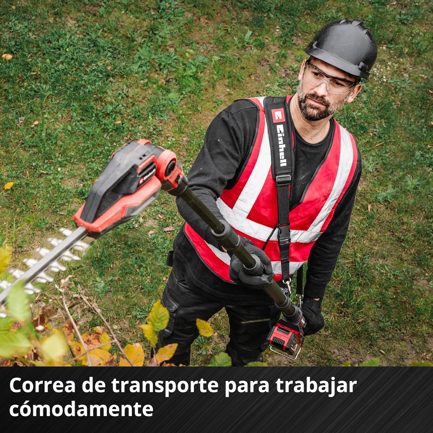 Cortasetos telescópico con batería GP-HH 18/50 Li T BL-Solo Einhell Professional Power X-Change (18V, longitud de corte 50 cm, distancia entre dientes 25 m, Brushless, 8 veces inclinable, sin batería)
