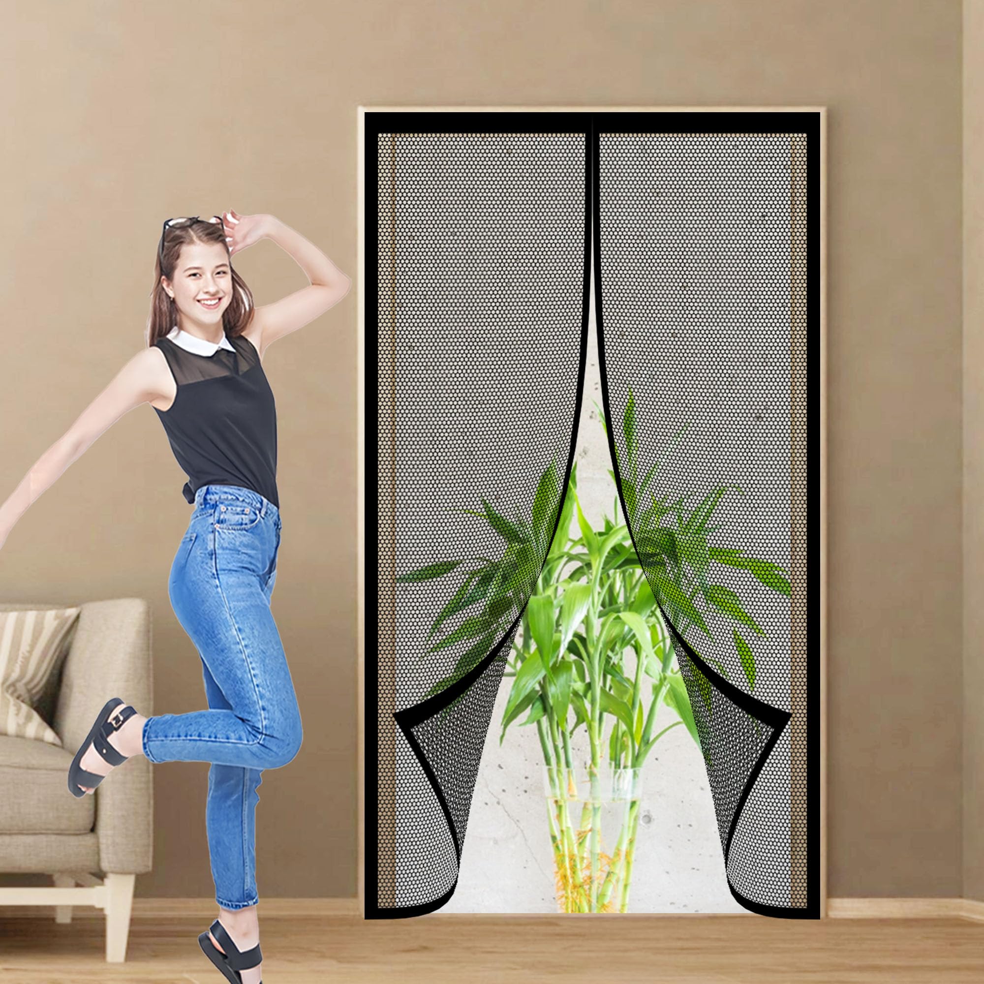Moustiquaire porte fenetre enroulable stoppe insectes et griffures chat