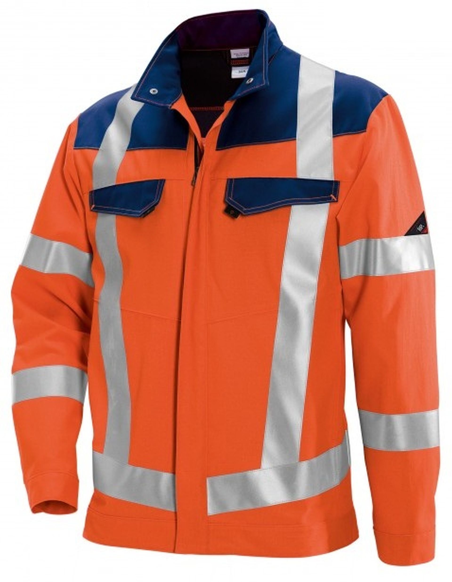 BP 1804-720-110-44s spodnie ogrodniczki, szelki ze stretchem z mocowaniami na klips, 305,00 g/m², wzmacniana bawełna, granatowa, 44s