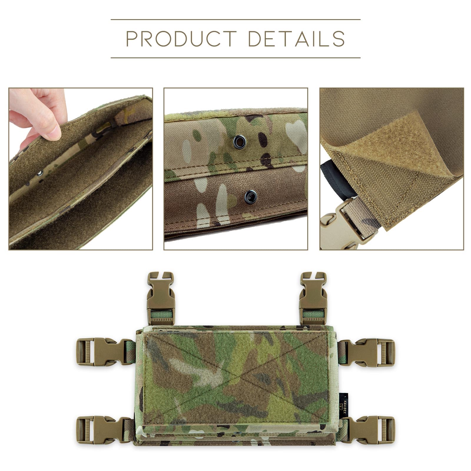 KRYDEX GEAR MK3 Plakat mit Hakenverschluss für Taktische Weste Chest Rig