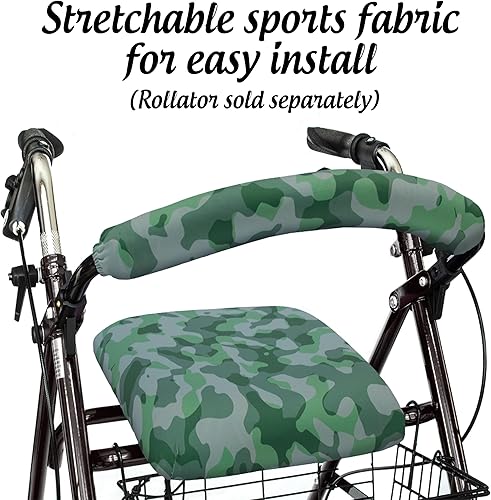 Miniatura 8 de Top Glides Fundas universales para asiento y respaldo de andador con ruedas (azul)