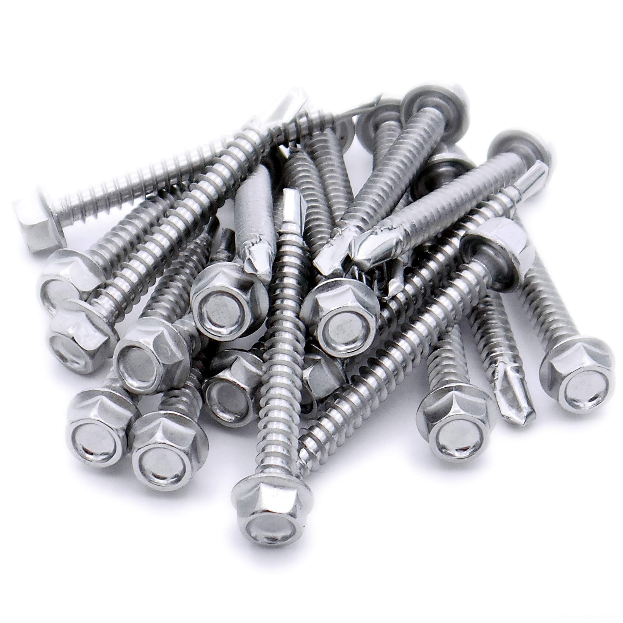 Singularity Supplies No.10 X 0.9 (4.8Mm X 22Mm) Hex Self-Drilling Screw (Flanged) - Stainless Steel (A2) (Pack Of 20)