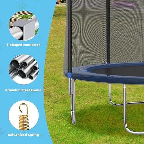 Miniatura 73 de Tranpoline - Tranpoline para exteriores de 16 pies, 14 pies, 12 pies, 10 pies, para niños y adultos, capacidad de peso de tranpoline de 300 a 1000
