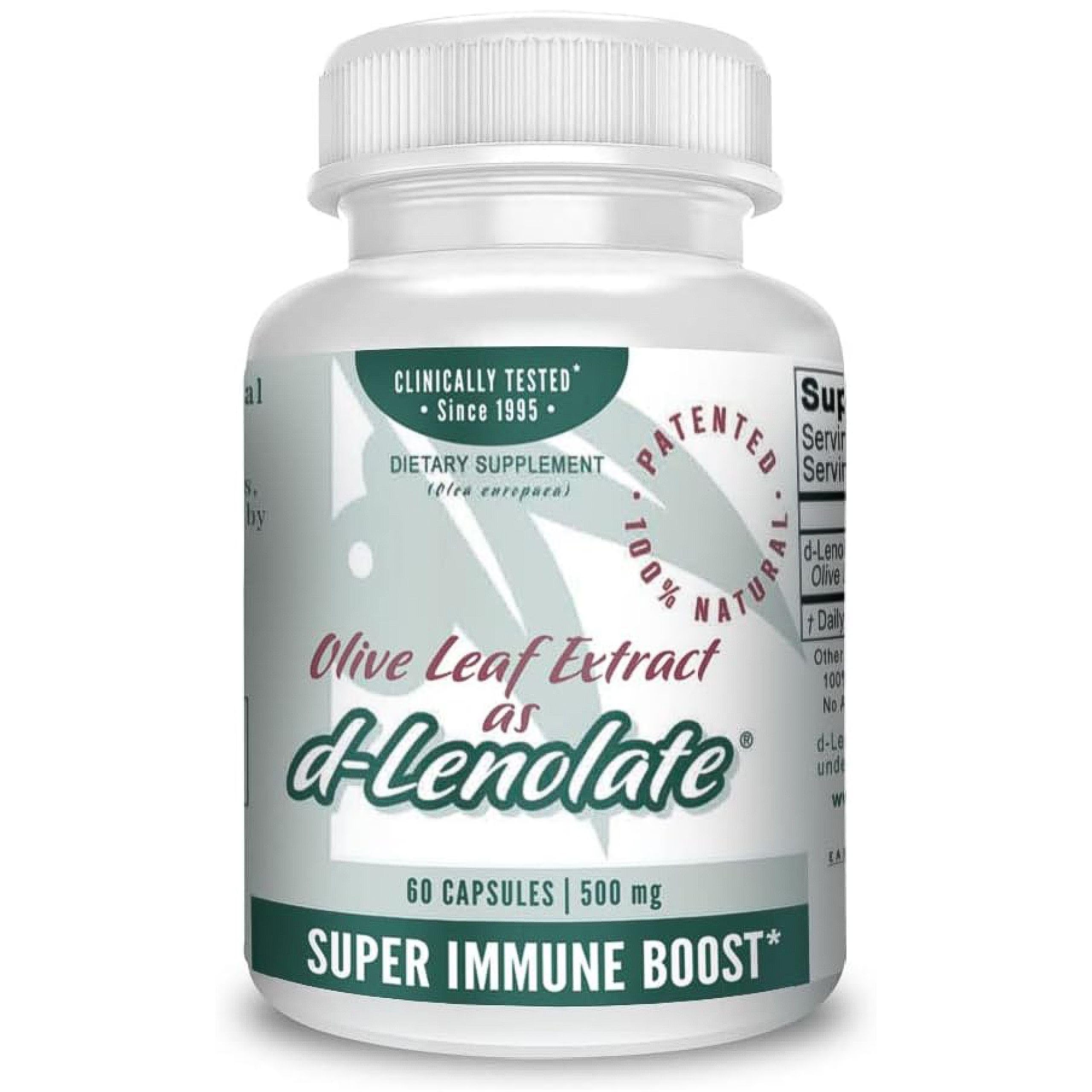 East Park Olive Leaf Extract (OLE) Super Strength d-Lenolate 500mg | 18% or More Oleuropein Immune System Booster | 60 Vegetarian Capsules (Non-GMO)