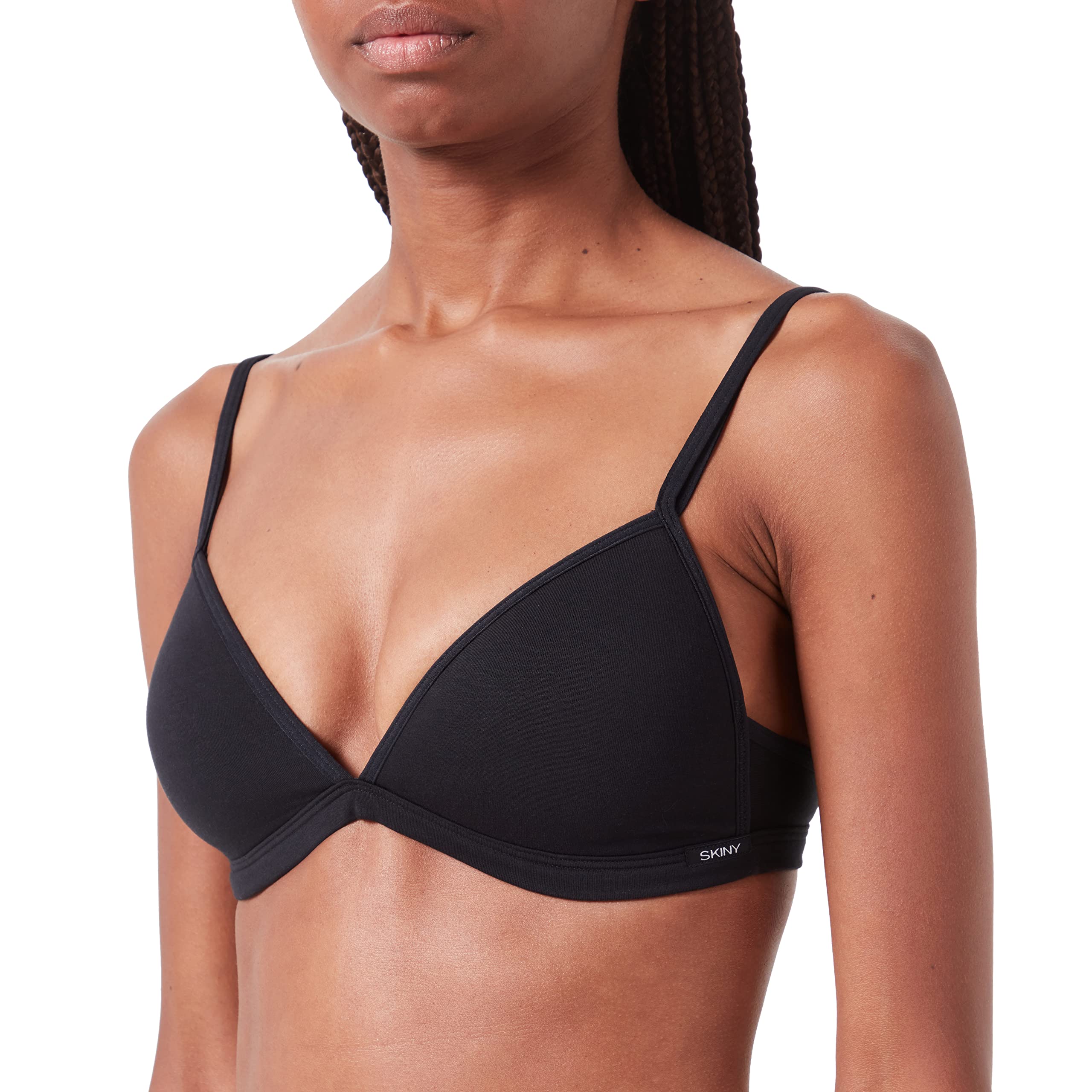 Skiny Women's Essentials Women / Gepaddet Triangle Everyday Bra, Black (black 7662), 34A (Manufacturer Size: 75A)