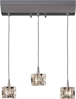 Amazon | キューブ ハロゲン ペンダントライト3灯 クリア(CC-4825