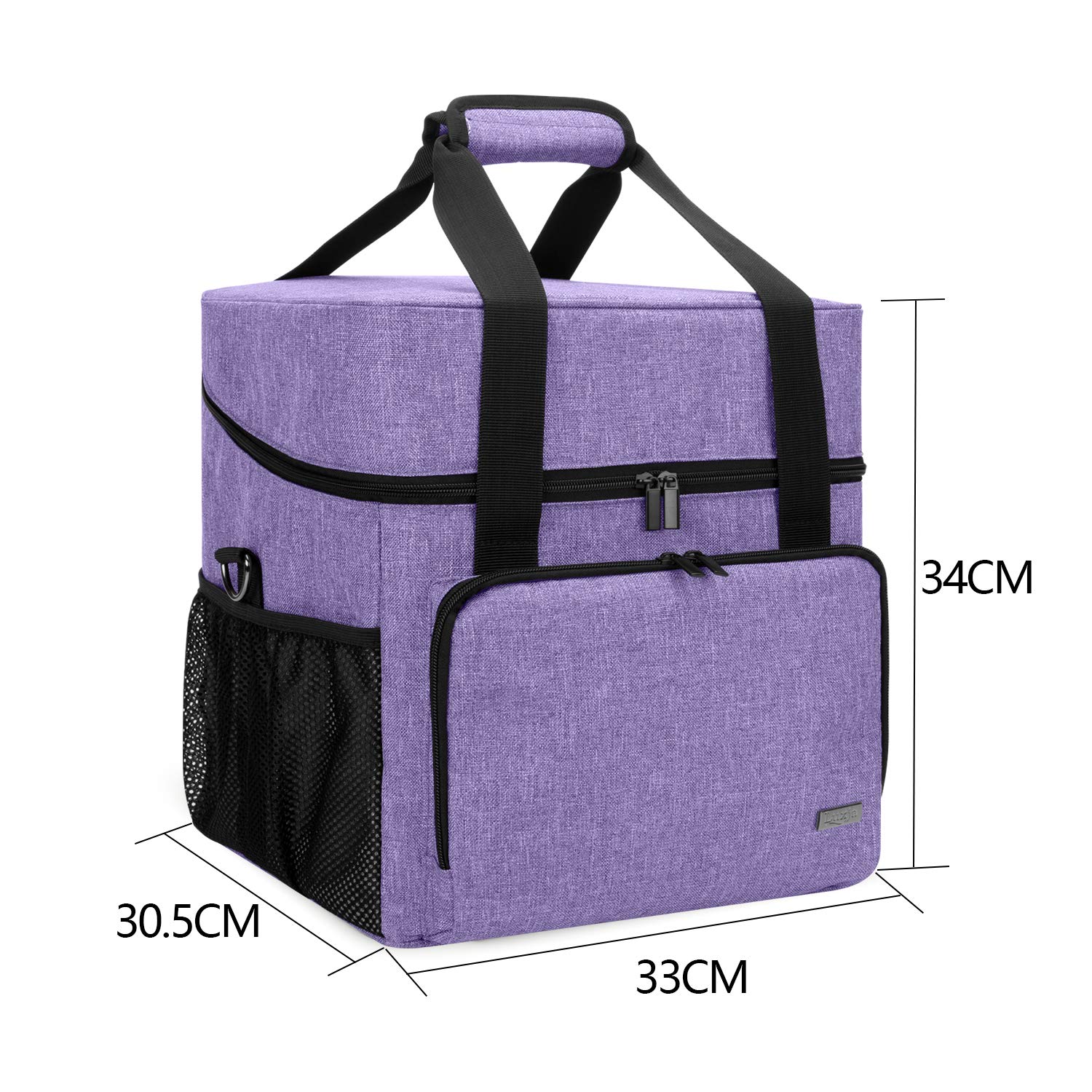 Luxja Torba owerlokowa do większości standardowych owerloków, etui z kieszeniami do przechowywania akcesoriów (tylko torba), Fioletowy, overlocker machine tote, Organizer do torby