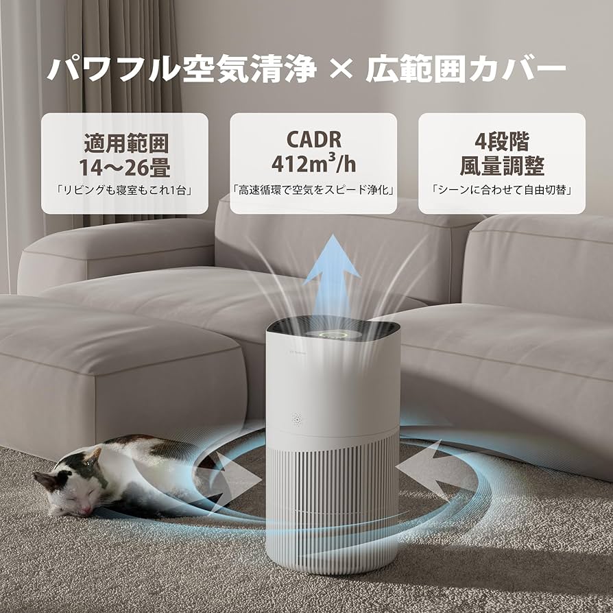 Neakasa A1PRO 空気清浄機 26畳 Amazon.co.jp: Neakasa A1PRO 空気清浄機 14〜26畳対応 CADR 412