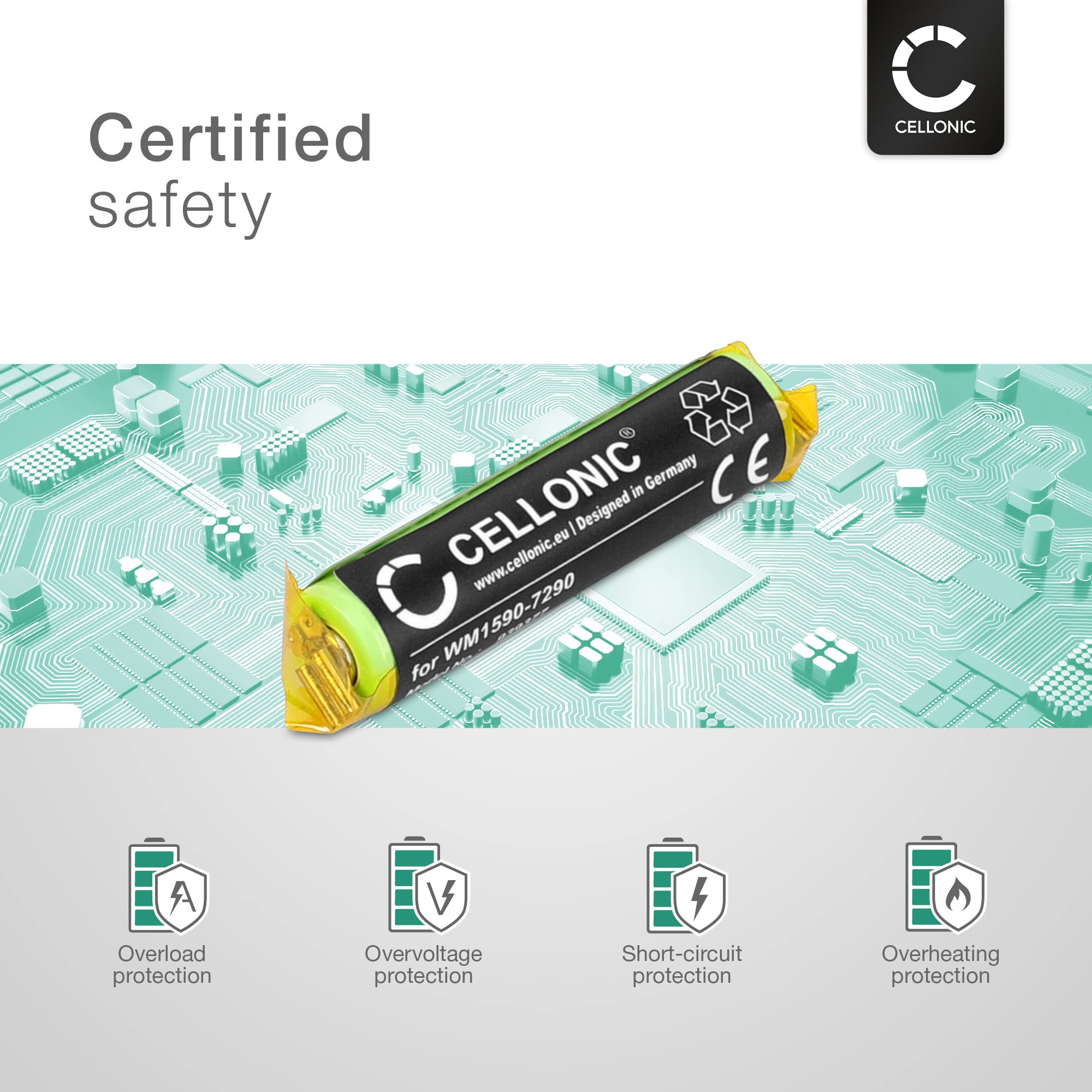 Trade-Shop Batterie Li-ion Haut De Gamme 18V / 5000 MAh Pour Robot