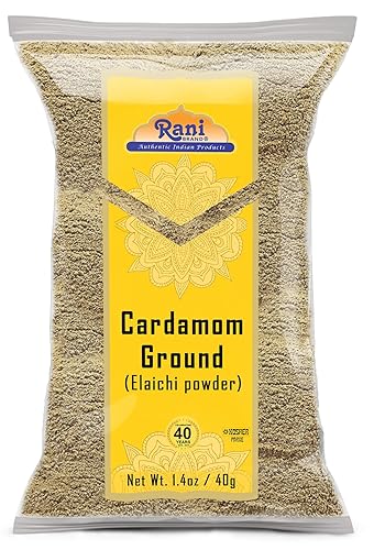 Rani Cardamomo (Elachi) Molido, especia india en polvo, 1.4 oz (40 g) Todo natural Sin color añadido Apto para gluten Vegano Sin OMG Sin sal