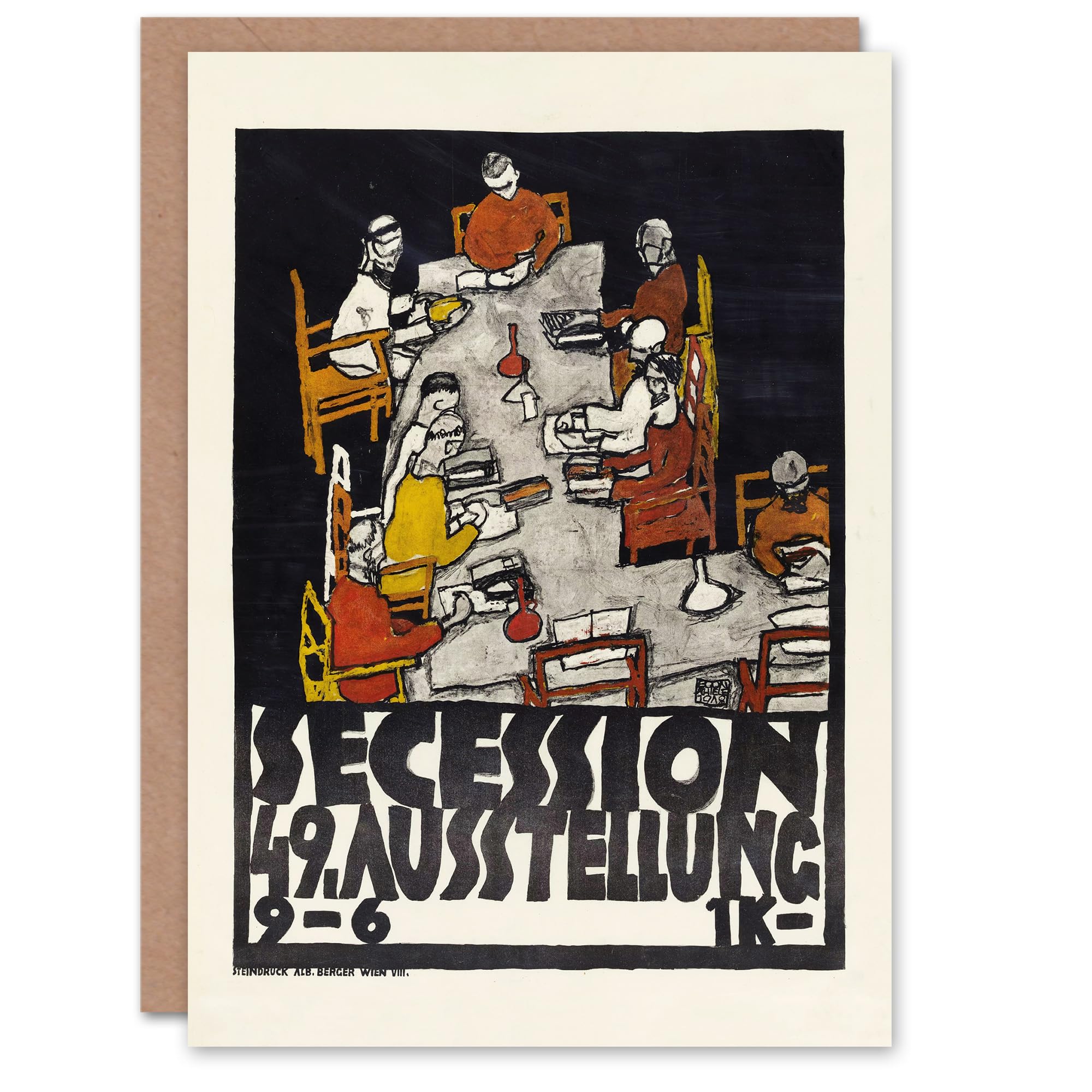 Artery8 Egon Schiele Art Card Poster for the 49th Secession Exhibition