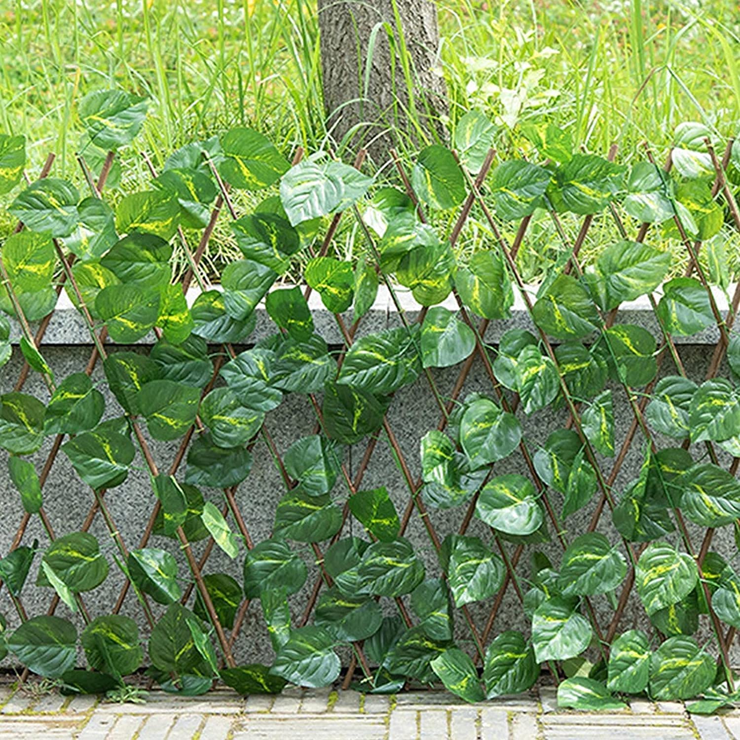 Ogrodzenie ogrodowe z litego drewna Drewniana krata ogrodowa, panel ogrodzeniowy(2)